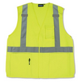 S360 ANSI Class 2 Breakaway Woven Oxford Hi Viz Lime Vest (Medium)